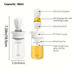 2in1 Dispenser Bottle With Silicone Brush For Cooking