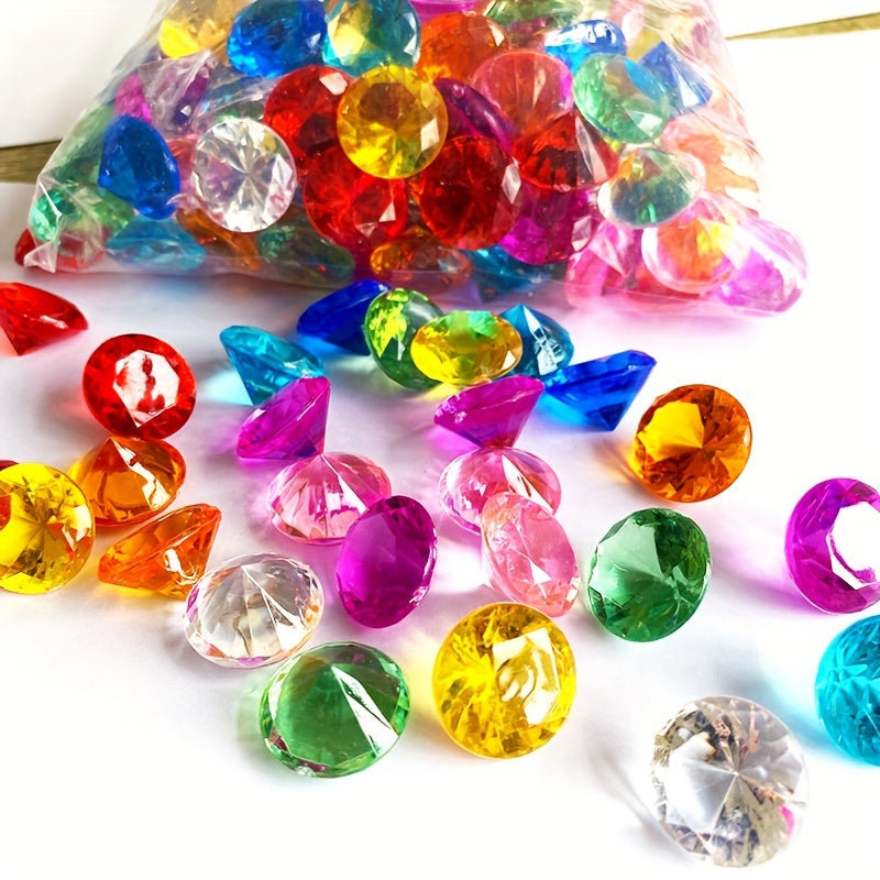 12pcs Acrylic Diamond Toys Colorful Plastic Crystal PlayHouse Toy