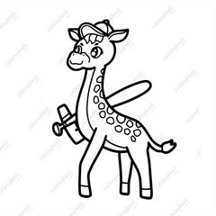Animal Coloring Book with Story Props for Kids