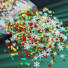 Festive Snowflake Sequin Sprinkles Mix