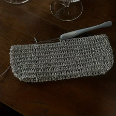 1pc Metallic Crochet Yarn 1MM Sparkling Thread for Handbag Purse Needlework