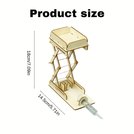 DIY Wooden Assembly Pneumatic Hydraulic Lift Model Kit
