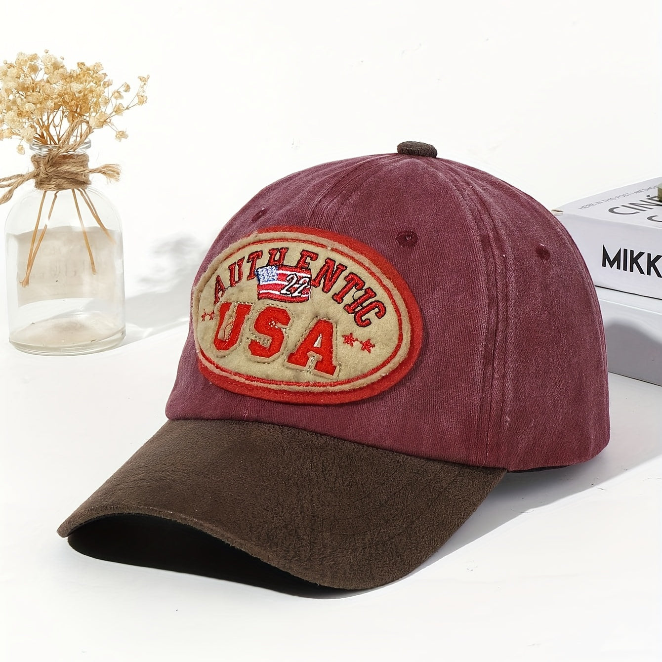 Embroidered Distressed Baseball Cap