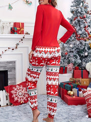 Christmas Pattern Print Lounge Set Women's Loungewear & Sleepwear