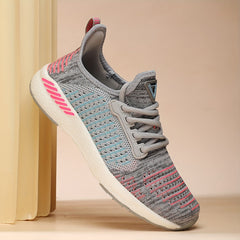 Women's Woven Flat Running Shoes Anti slip Casual Sneakers