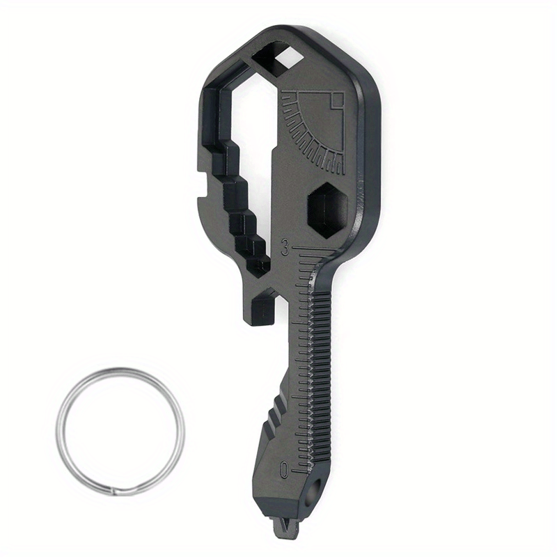 24-in-1 Stainless Steel Key Chain with Cartoon Pendant & Opener