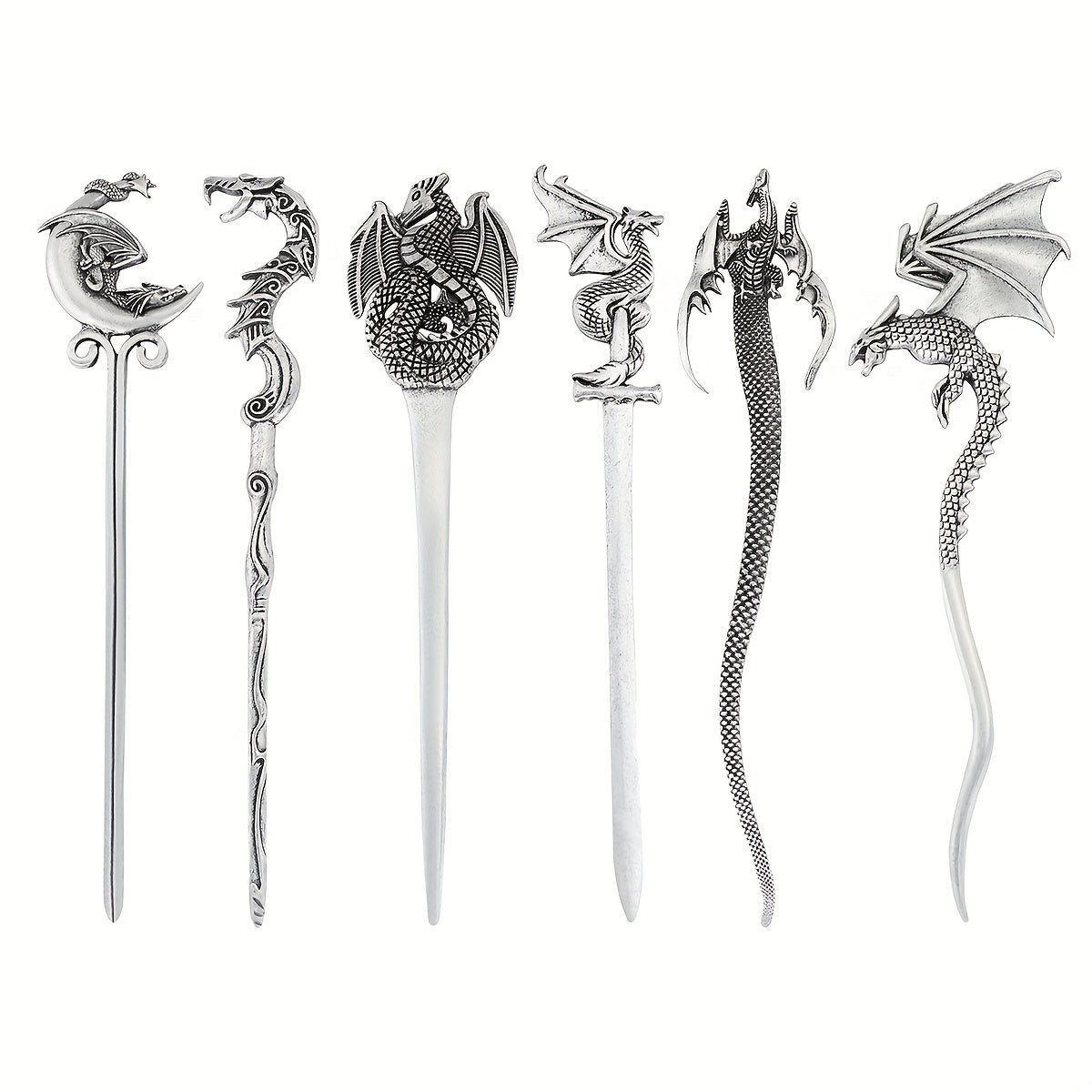 Vintage Dragon Hairpin Viking Metal Hair Sticks Women's Hair Accessories Jewelry