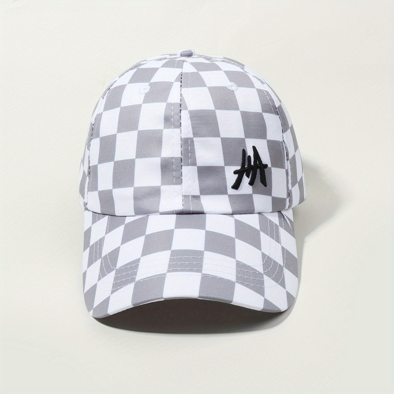 Plaid Baseball Cap with Flip Glasses - Adjustable Lightweight Sun Hat