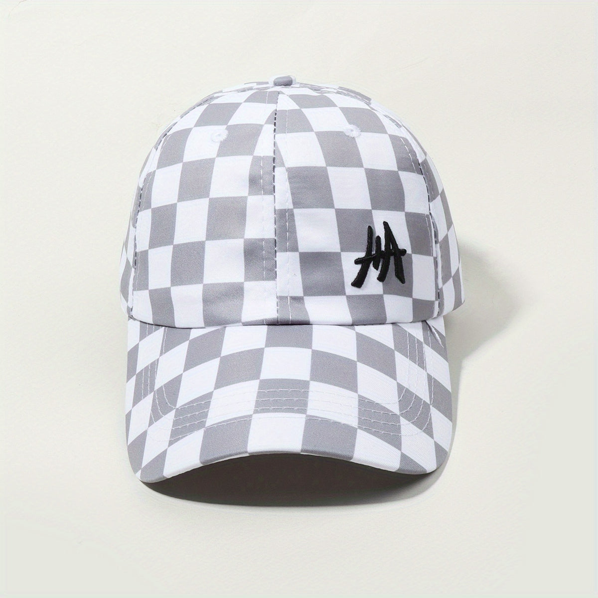Plaid Baseball Cap with Flip Glasses - Adjustable Lightweight Sun Hat