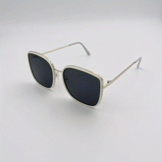 Oversized Square Sunglasses Anti Glare Metal Glasses UV400