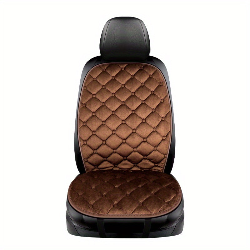 Car Diamond Seat Cushion Winter Plush Universal Warm Thickened Soft Short Plush