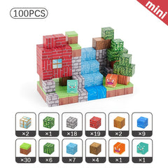 100 Magnetic Building Blocks Creative DIY 3D Puzzle Toy Kit for Christmas