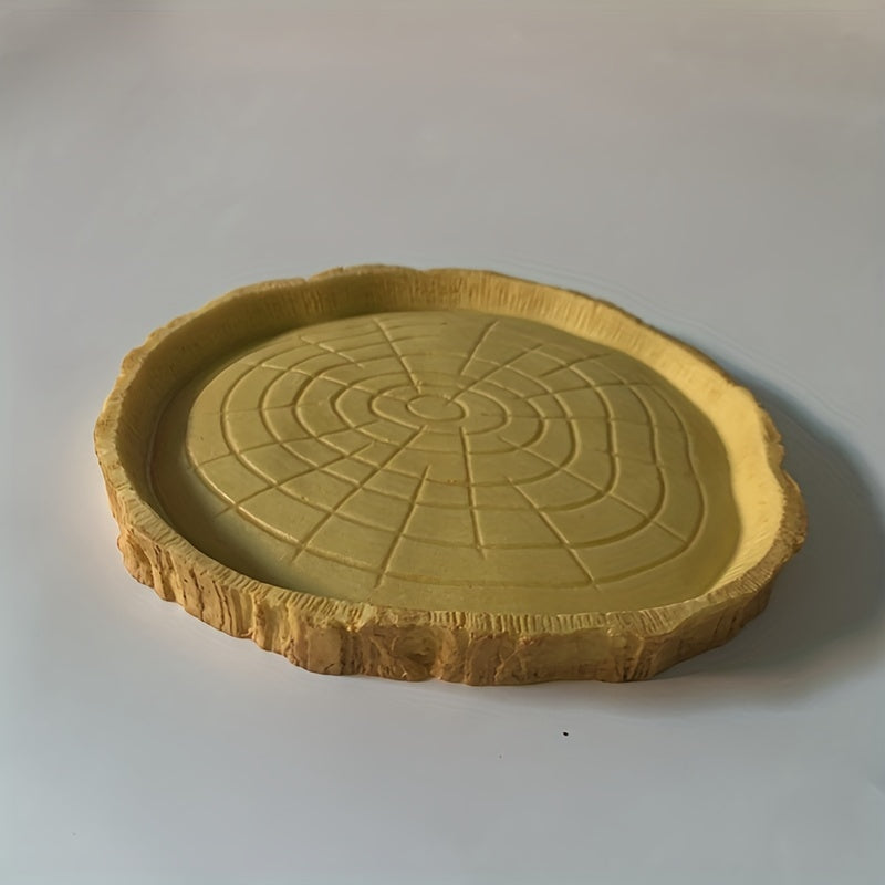 Bark Shaped Feeding Dish for Reptiles Water Basin Food Feeder