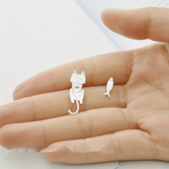 Cat Fish Stud Earrings Funny Ear Jewelry Accessories