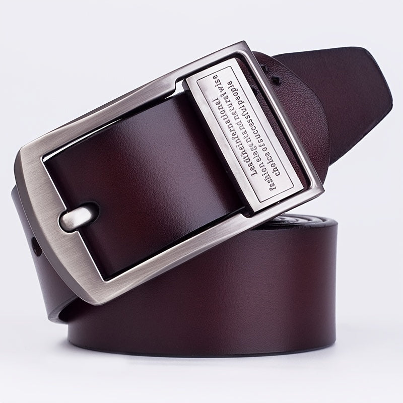 Men's Leather Pin Buckle Leather Belt Male Antique Belt Casual Solid Cowhide Jea