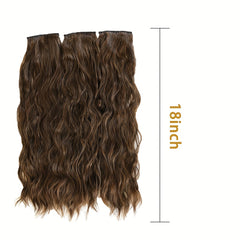 3pcs Water Wave Clip-In Hair Extensions for Women Natural Curly Hair Pieces