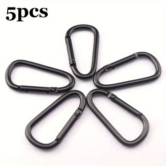 5pcs D Aluminum Mountaineering Buckle Backpack Carabiner Outdoor Camping