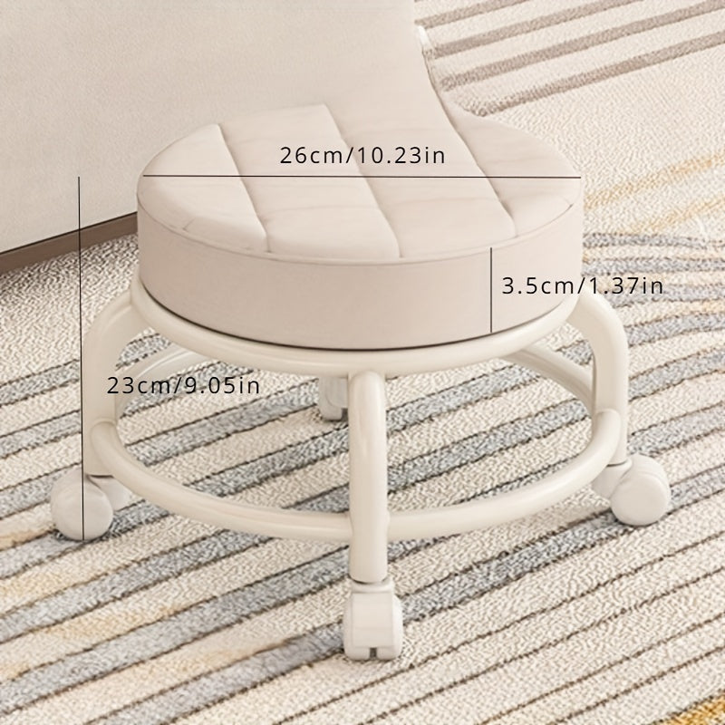 Universal Pulley Low Stool Movable Round Chiar Household Furniture