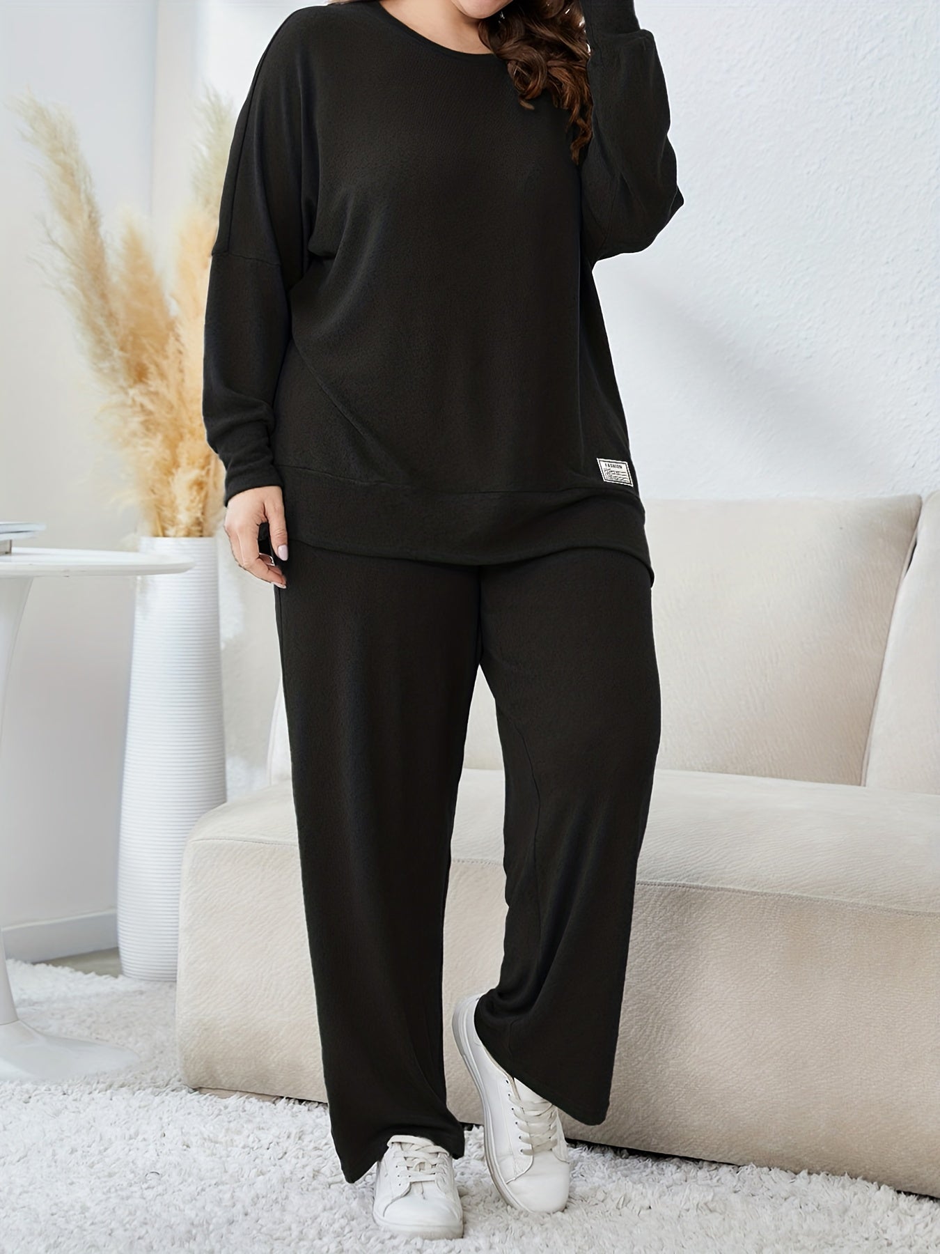  2 Piece Set Round Neck Top & Pants Outfits