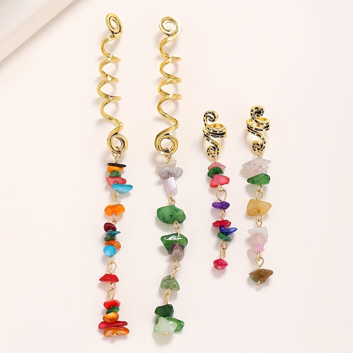 Metal Dreadlock Hair Clip Pendant Spiral Braid DIY Decoration