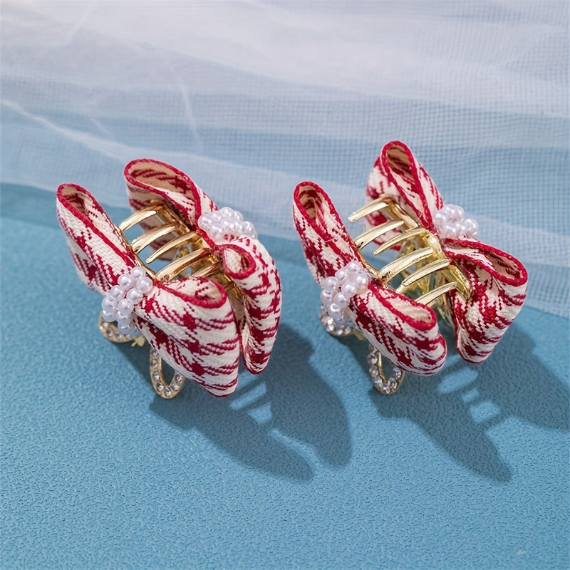 Double Sided Butterfly Bow Rabbit Ear Crown Hair Clip