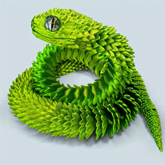 3D Printed Snake Statues Collectibles Durable Plastic Handicrafts