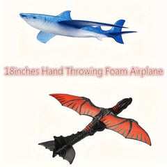Foam Hand Thrown Airplane Toy Shark Dragon Simulation Animal