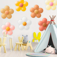 64pcs Daisy Shape Latex Balloon Set for Wedding Birthday Anniversary Graduation