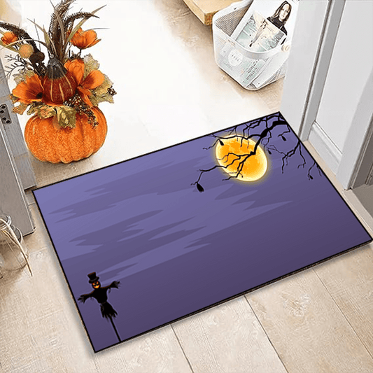2pcs Halloween Kitchen Carpet & Cushion Set Anti-Fouling Non-Slip Washable Mat