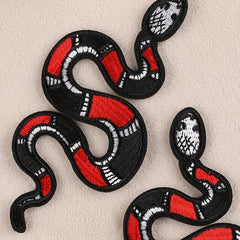 2pcs Boys Snake Embroidery DIY Patch for Clothes Backpack Hat