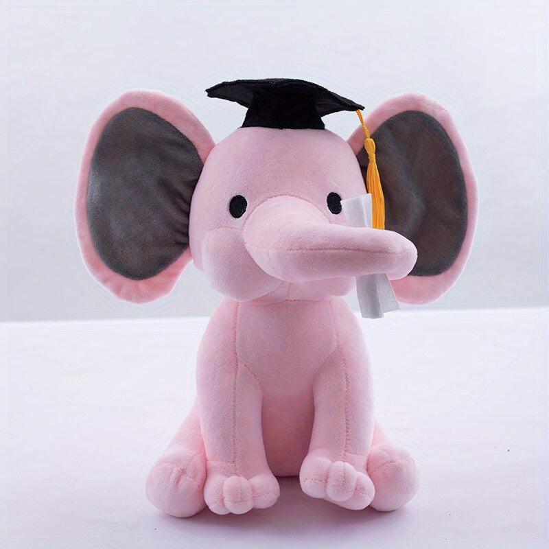 Elephant Plush Toy Graduation Cap & Gown Graduation Gift Kids Boys Girls