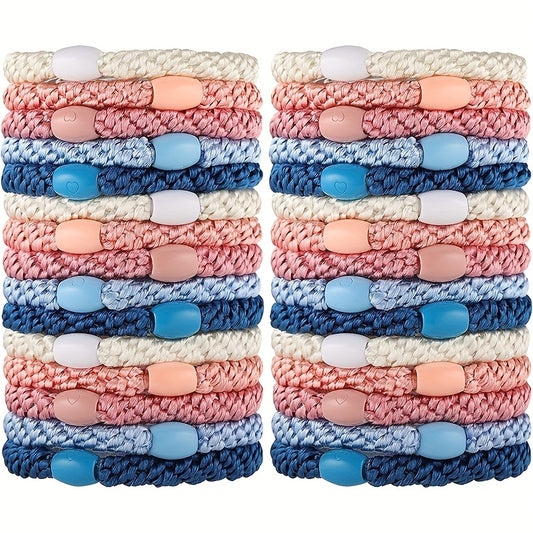 15pcs Boho Thickened Hair Tie High Elasticity Hair Rope Solid Hair Ring