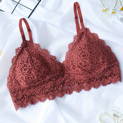 Scallop Trim Lace Bra Wireless Comfort