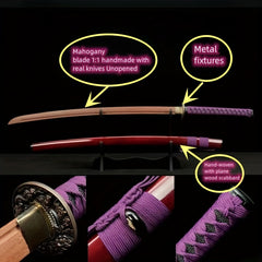 Halloween Costume Prop Unsharp Samurai Sword Wooden Photography Props