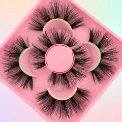 3 Pairs Thick Fluffy Cluster Faux Mink Eyelashes D Curling Lashes