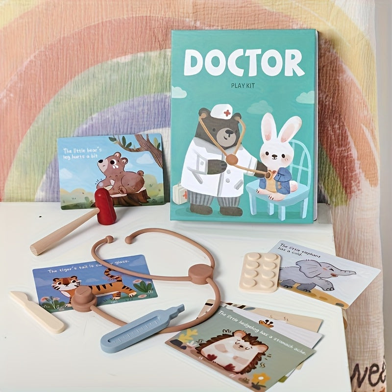 Silicone Doctor Toy Set Medical Examination Stethoscope Kit