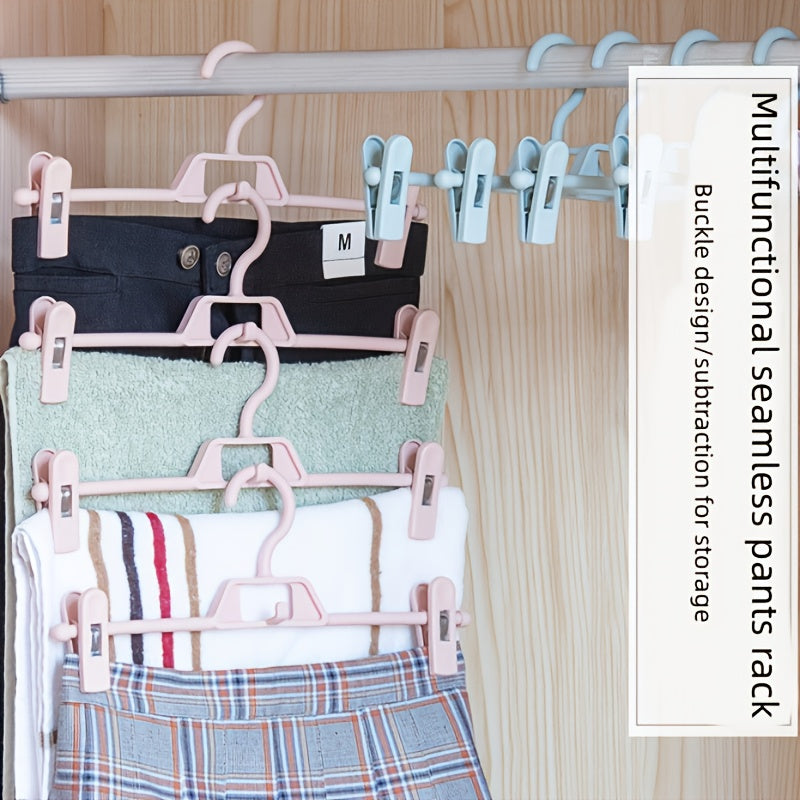 Non slip Plastic Pants Clip Rack Closet Organizer
