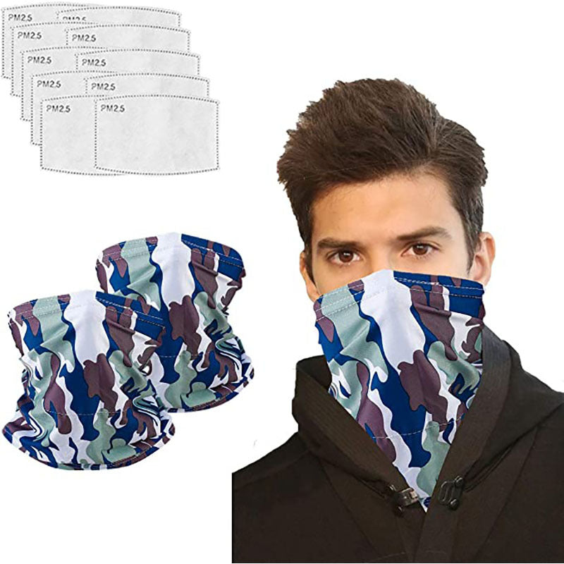 2 Pcs Neck Gaiter Bandana Half Face Balaclava Headwear Headgear Infinity Scarf