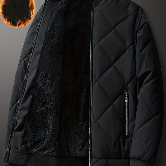 Sherpa Lined Varsity Jacket Men's Fleece Baseball Coat