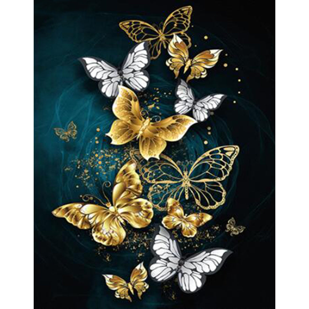 DIY 3D Diamond Painting Flower Butterfly Animal Cross Stitch Rhinestones 30x40cm