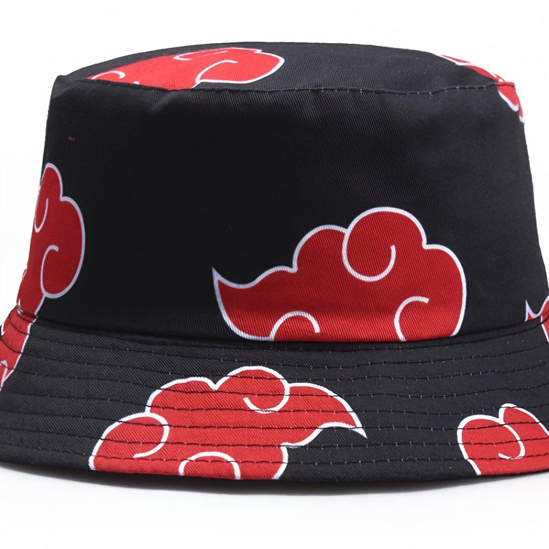 Cartoon Clouds Print Fisherman Hat Anime Bucket Hat Women