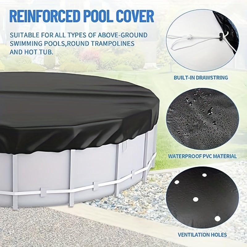 4 Pack 57m Above Ground Pool Cover: Waterproof & Dustproof