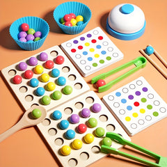 Wooden Bead Sorting & Matching Game Educational Toy for Kids