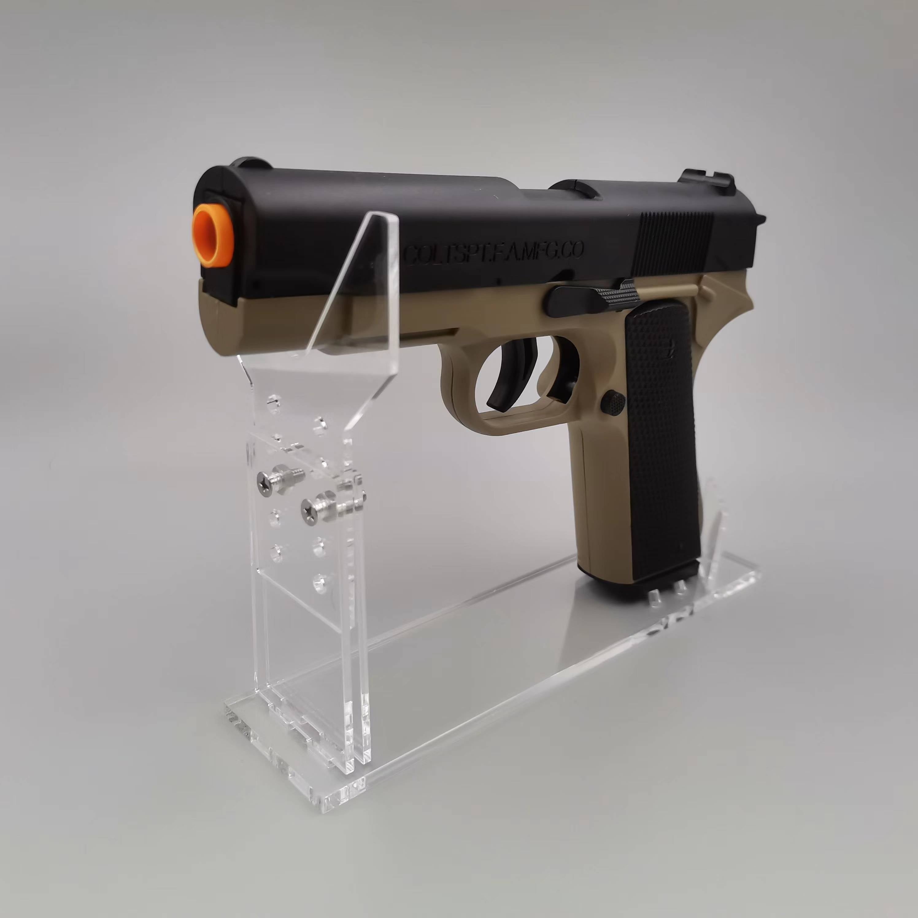 Acrylic Pistol Display Rack 19.5" 5 Height Adjustable Stand