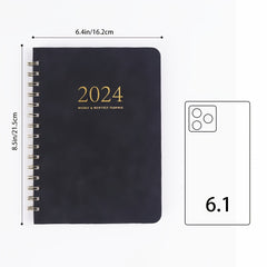 A5 PU Weekly Planner Schedule Notebook Coil Diary