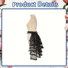 Women's Strappy Elastic Half Skirt Tulle Sheer Mesh Costume Skirt