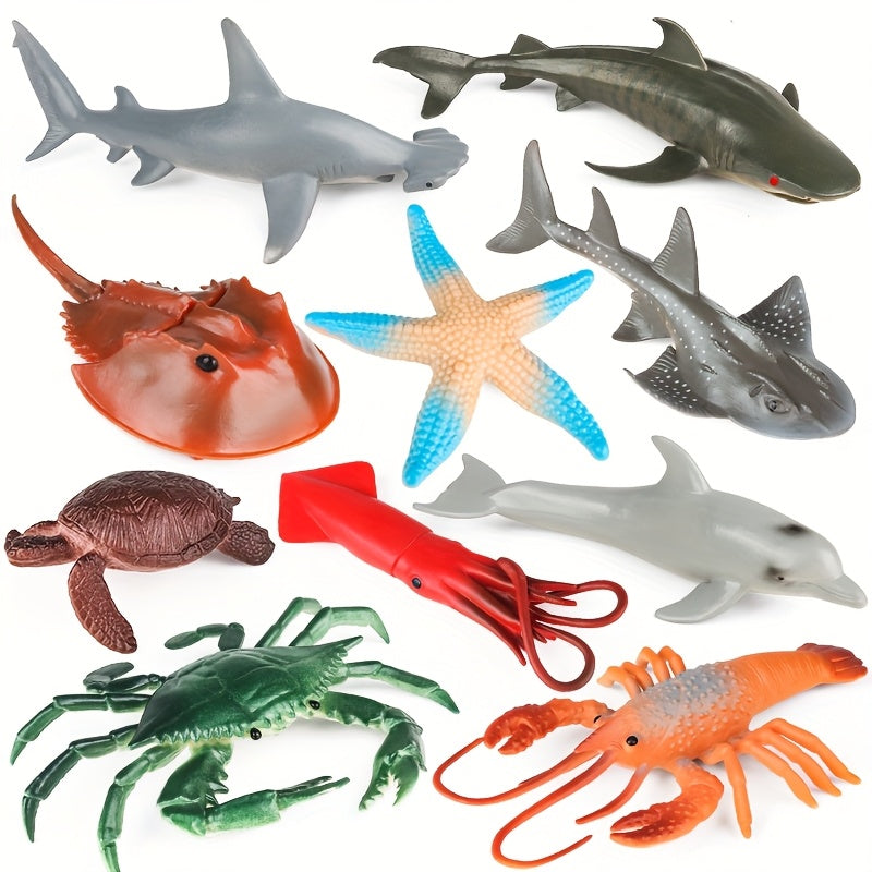 Marine Animal Toy Models Set - Ocean Enthusiast Playset