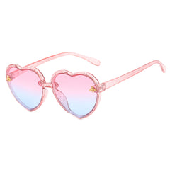 Girls Heart Shaped Sunglasses with Little Bee Decor