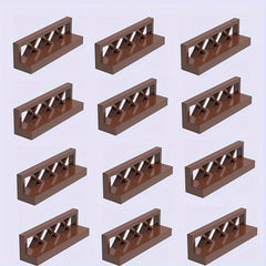 12-Piece Farm and Garden Building Blocks Set with Bridge and Fence