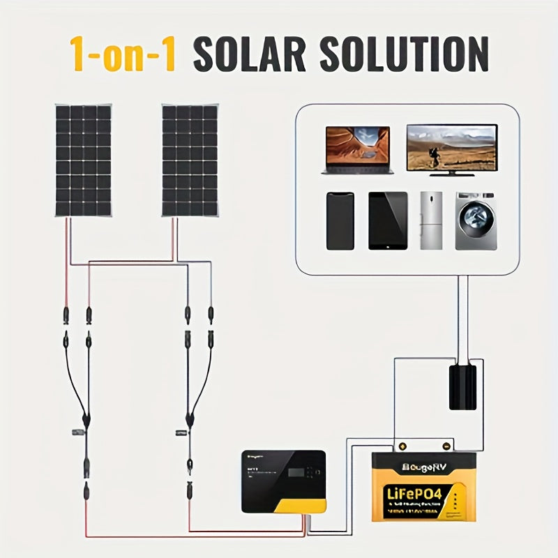 Solar Y Branch Connectors Long Solar Panel Parallel Connectors
